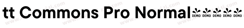 tt Commons Pro Normal字体转换